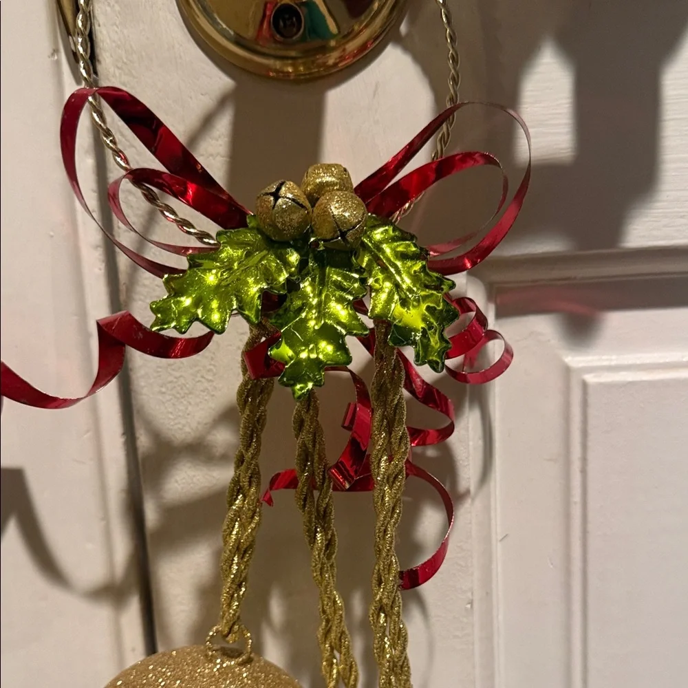 Christmas bundle Large Door Christmas Bells and small Santa Clause figure